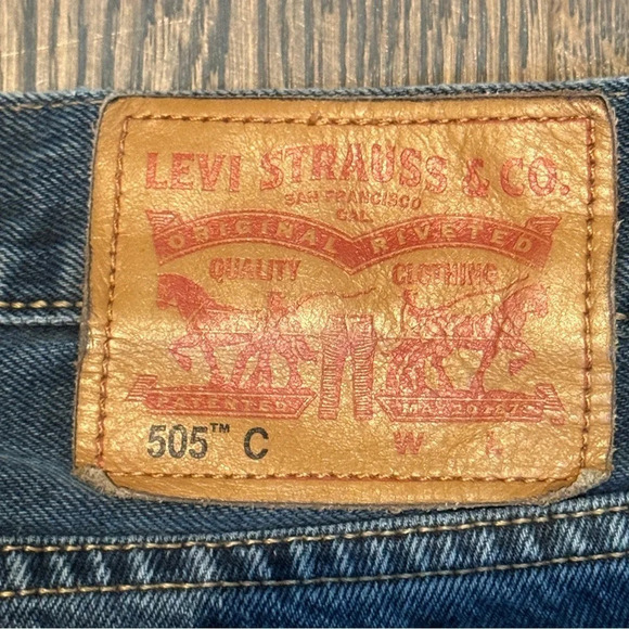 Levi's Orange Tab Jeans 27 x 27 505C Distressed  Medium Wash Grunge Punk‎ Slim - Picture 11 of 16